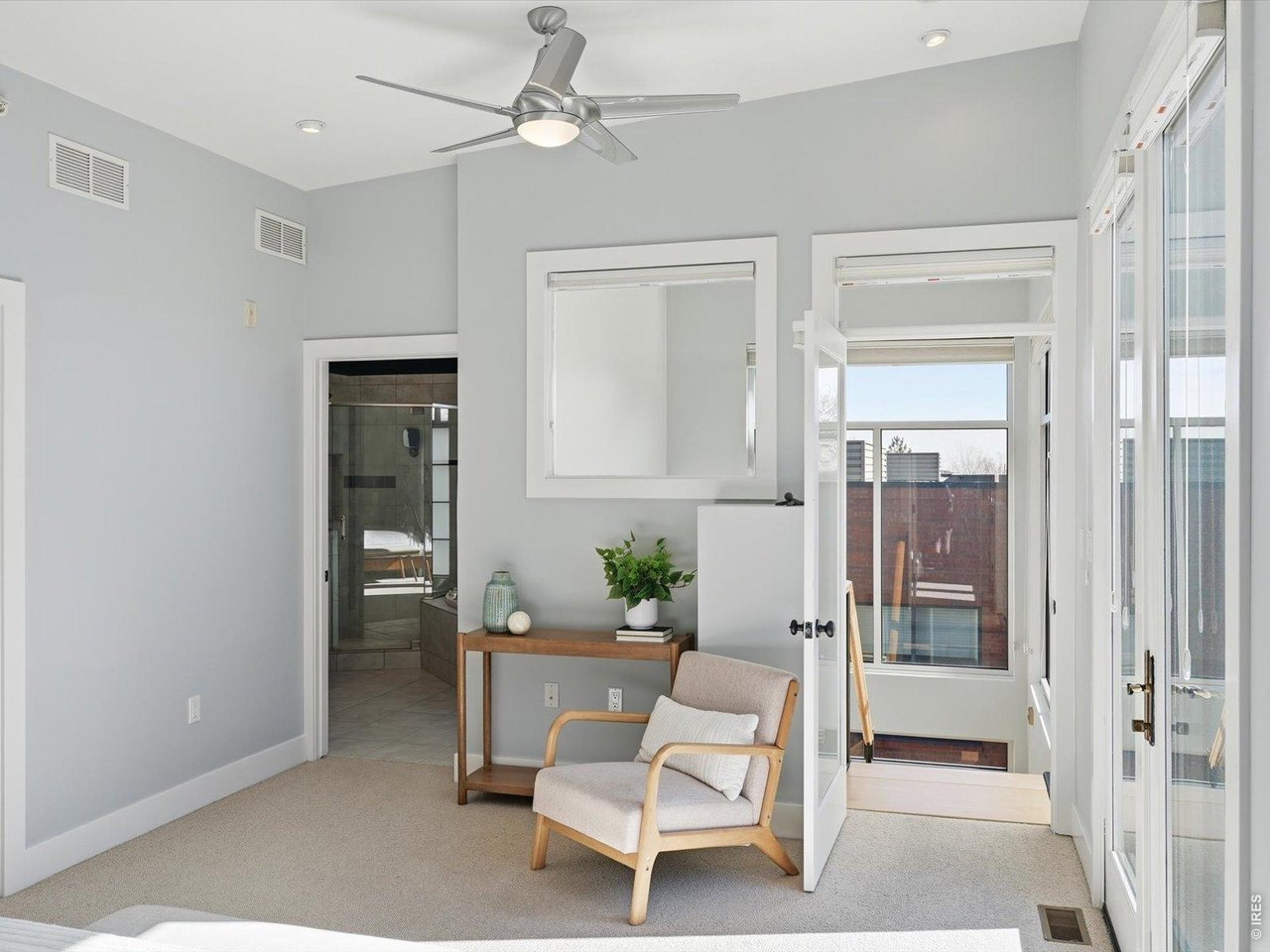 2336 Spruce Street, Unit E Boulder, CO 80302 - Photo 29 of 48 Primary Bedroom Features Balcony and Ensuite Bathroom