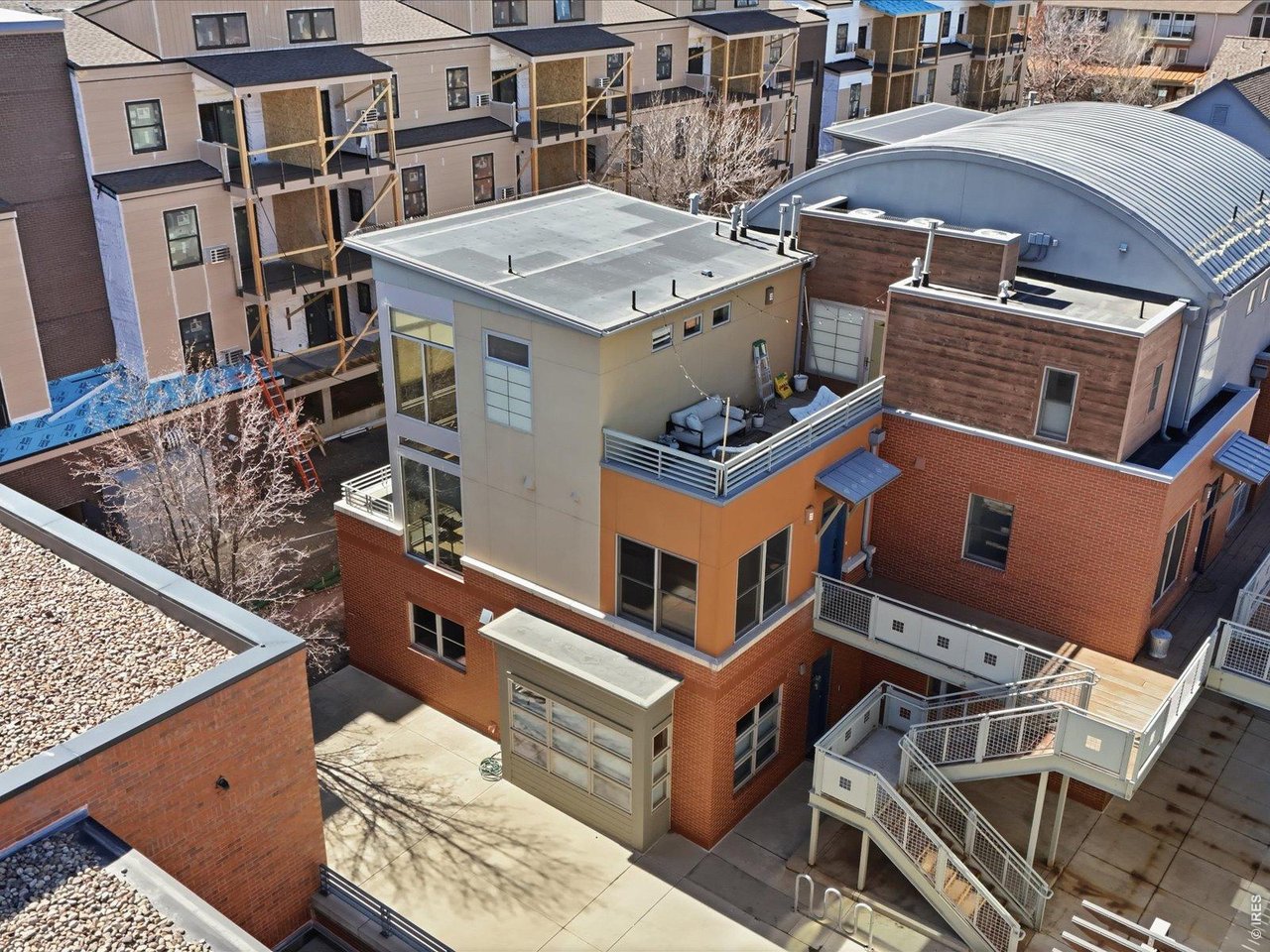 2336 Spruce Street, Unit E Boulder, CO 80302 - Photo 38 of 48 a aerial view of a house with roof deck