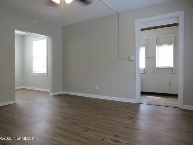 an empty room with a window