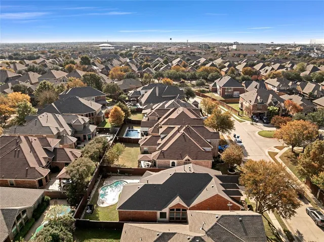 an aerial view of multiple house