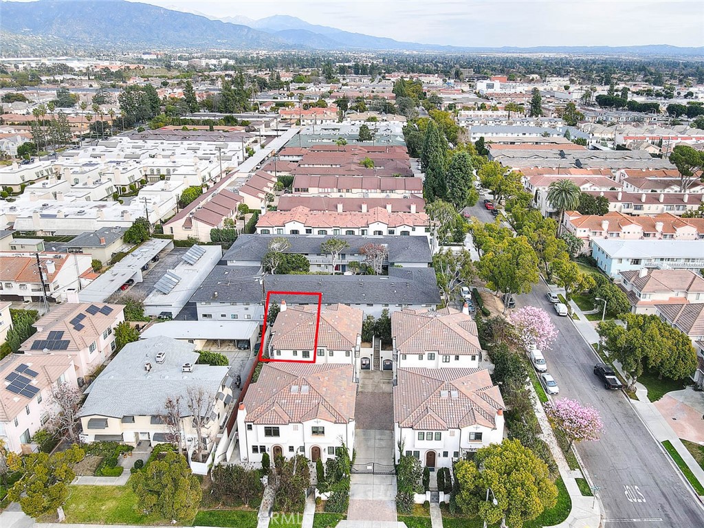 1058 Sunset Boulevard, Unit B Arcadia, CA 91007 - Photo 43 of 45 an aerial view of residential houses with outdoor space