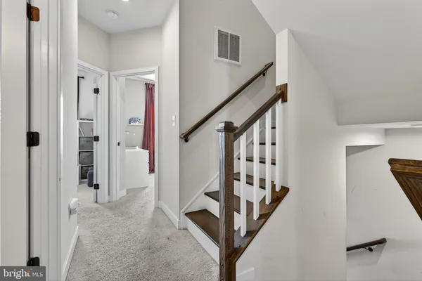 a view of an entryway with staircase