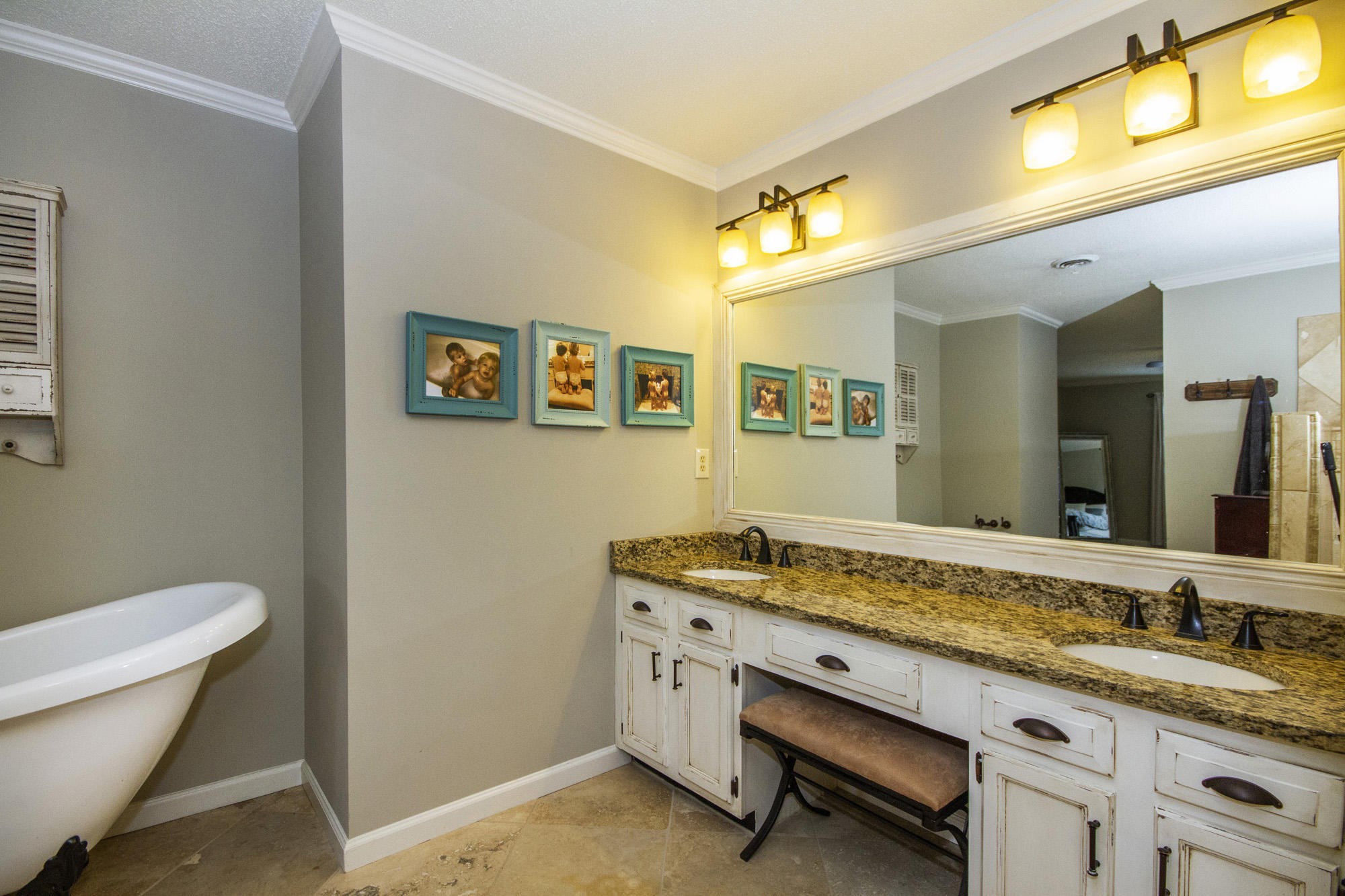 229 Long Bow Road Knoxville, TN 37934 - Photo 26 of 38 a bathroom with a granite countertop sink and a mirror