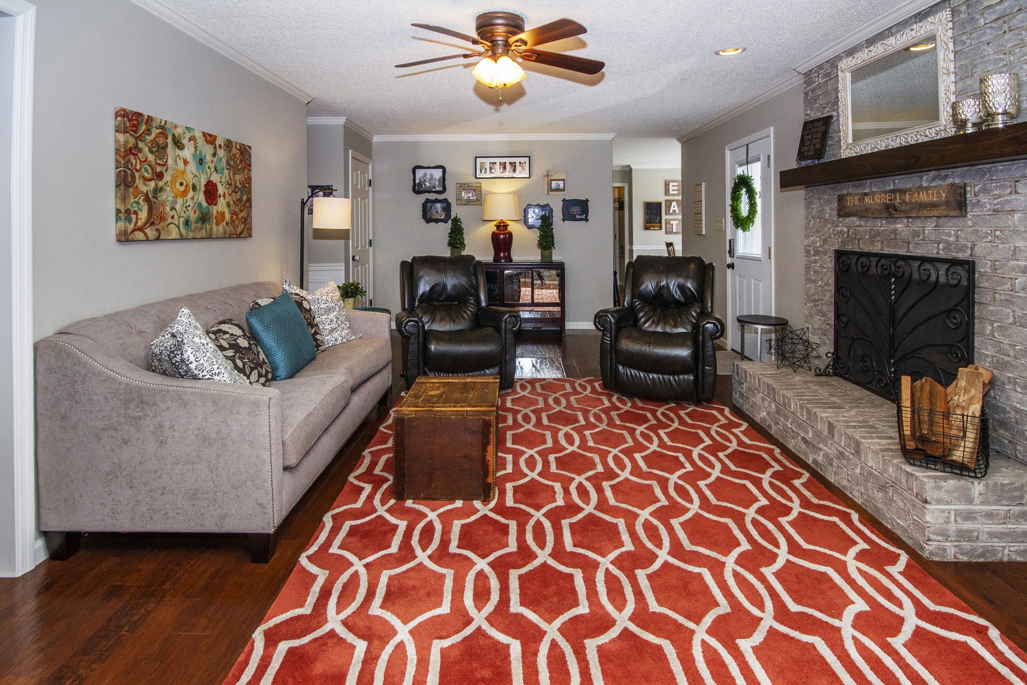 229 Long Bow Road Knoxville, TN 37934 - Photo 6 of 38 a living room with furniture and a fireplace