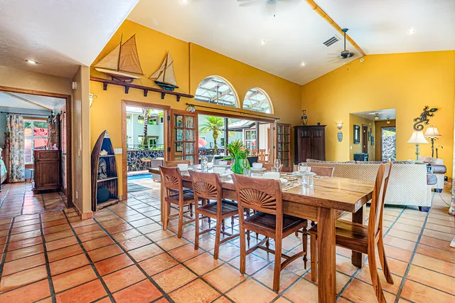 a bedroom with a bed and furniture