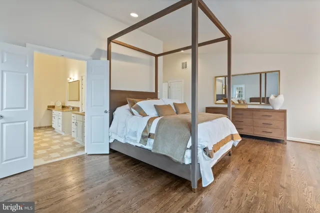 a view of a lake with a houses