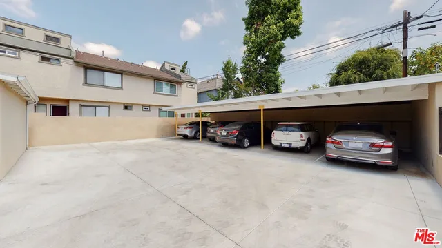 a car parked in front of a building