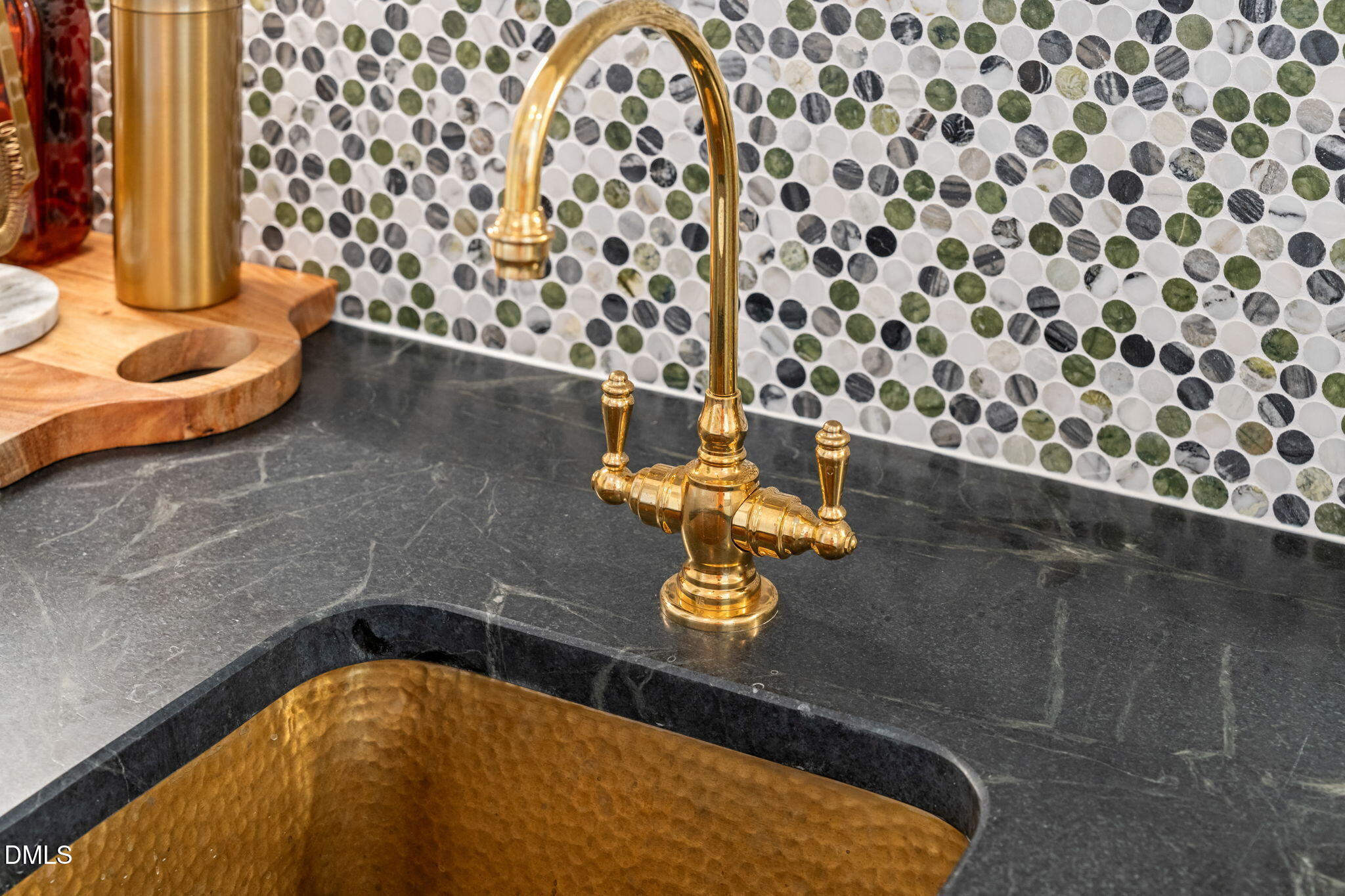 812 Manchester Drive Raleigh, NC 27609 - Photo 15 of 70 Hammered gold sink & brass faucet