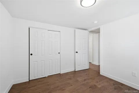 an empty room with a workbench