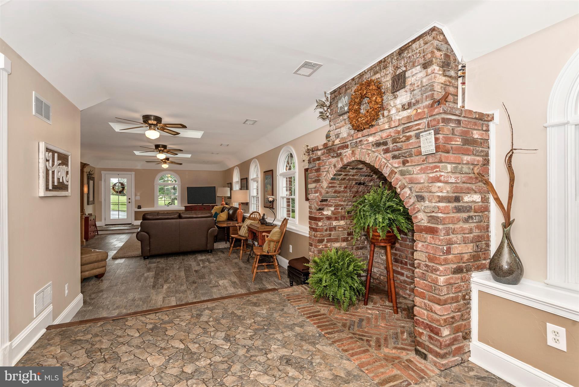 2311 Gillis Road Mount Airy, MD 21771 - Photo 13 of 30 Arched Brick Fireplace in Breakfast Room