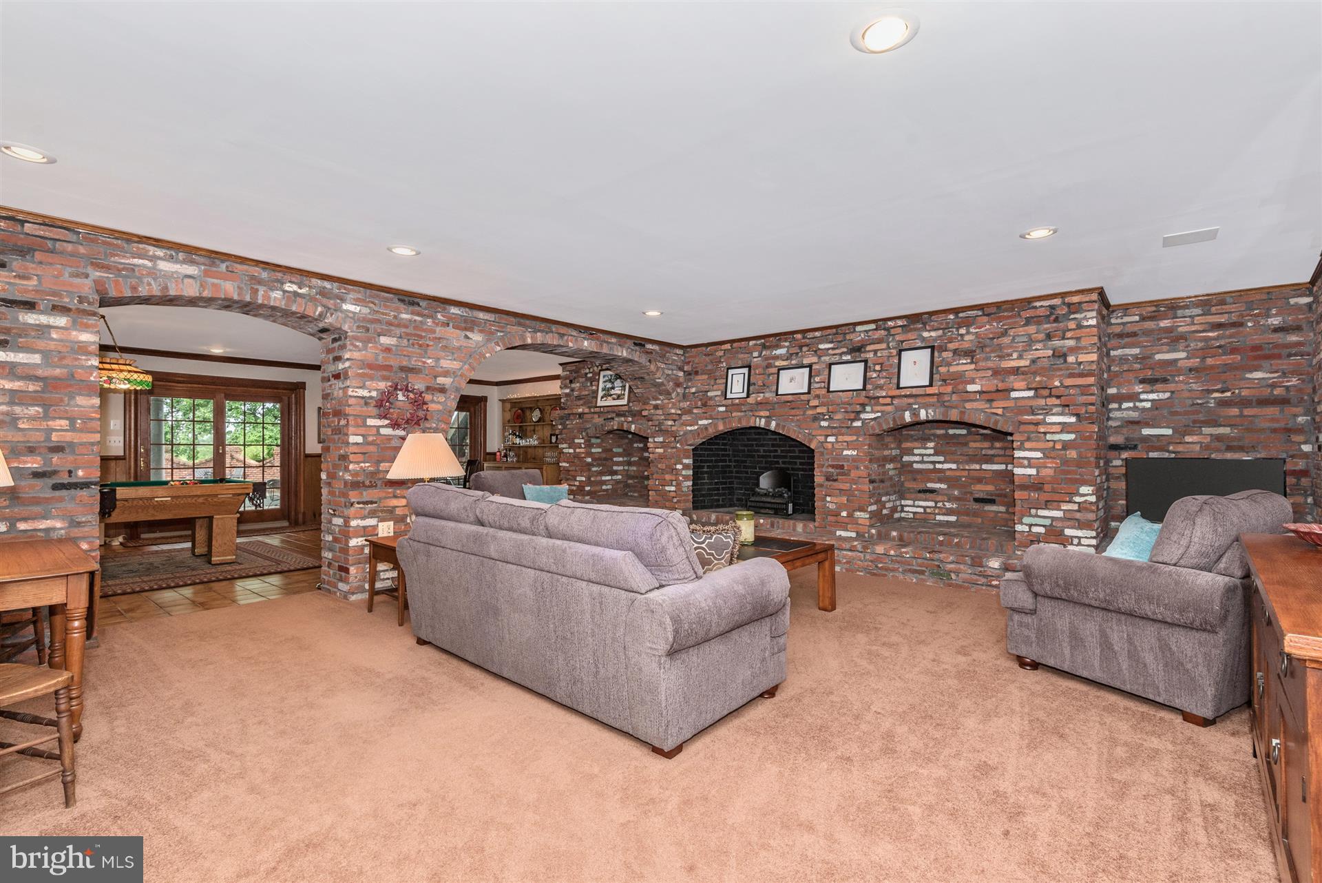 2311 Gillis Road Mount Airy, MD 21771 - Photo 26 of 30 Handsome Custom Arched Brick Fireplace Surround