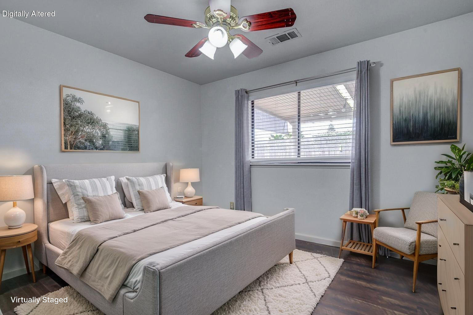 11326 Puffin Way Redding, CA 96003 - Photo 14 of 34 a bedroom with a bed and a chandelier