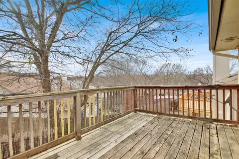 a view of wooden deck