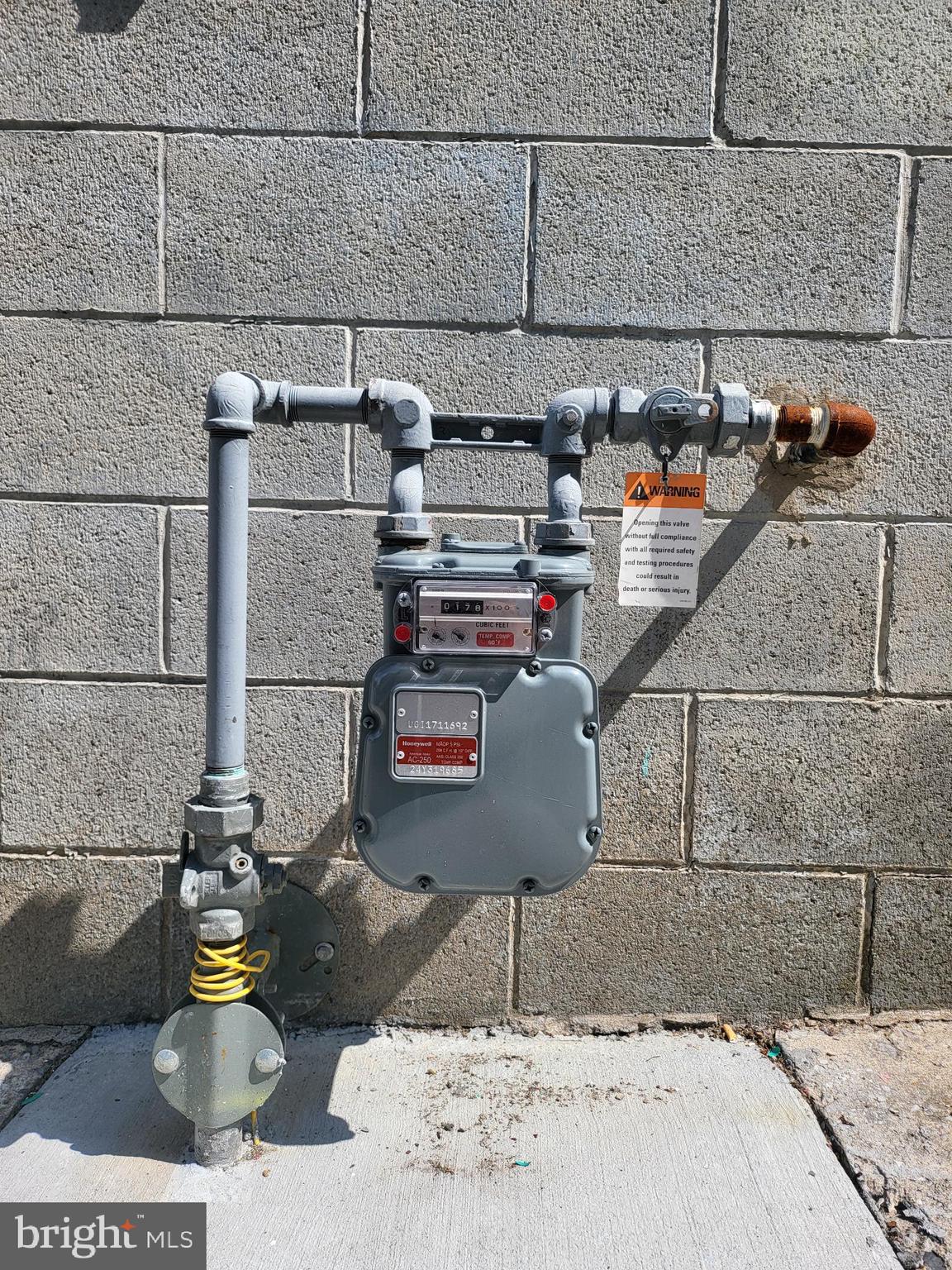 221 East Cameron Street Shamokin, PA 17872 - Photo 23 of 25 Utility meter installation on a concrete wall.