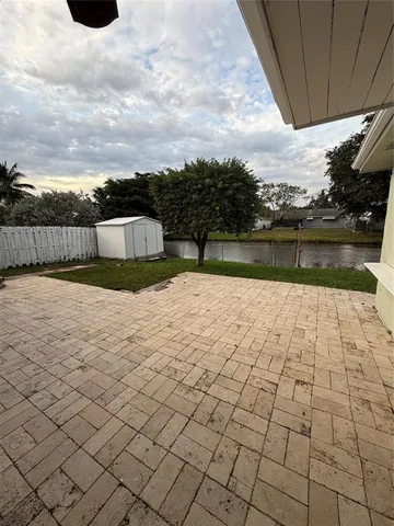 a view of swimming pool from balcony