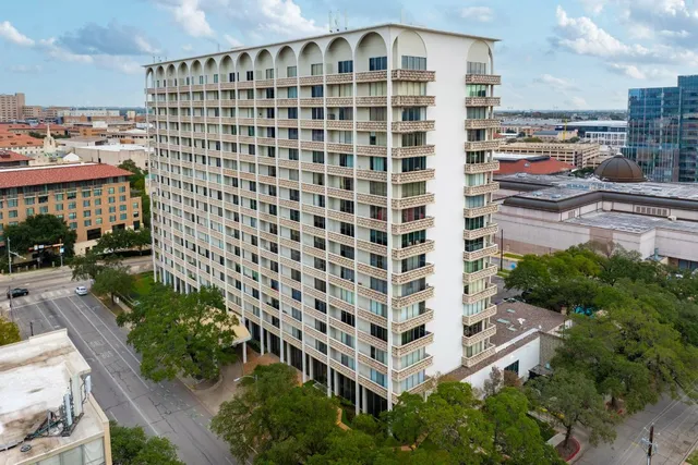 a front view of a building