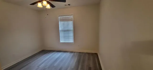 an empty room with a window