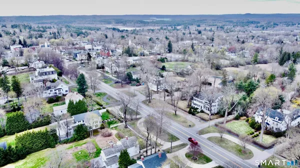 an aerial view of a city