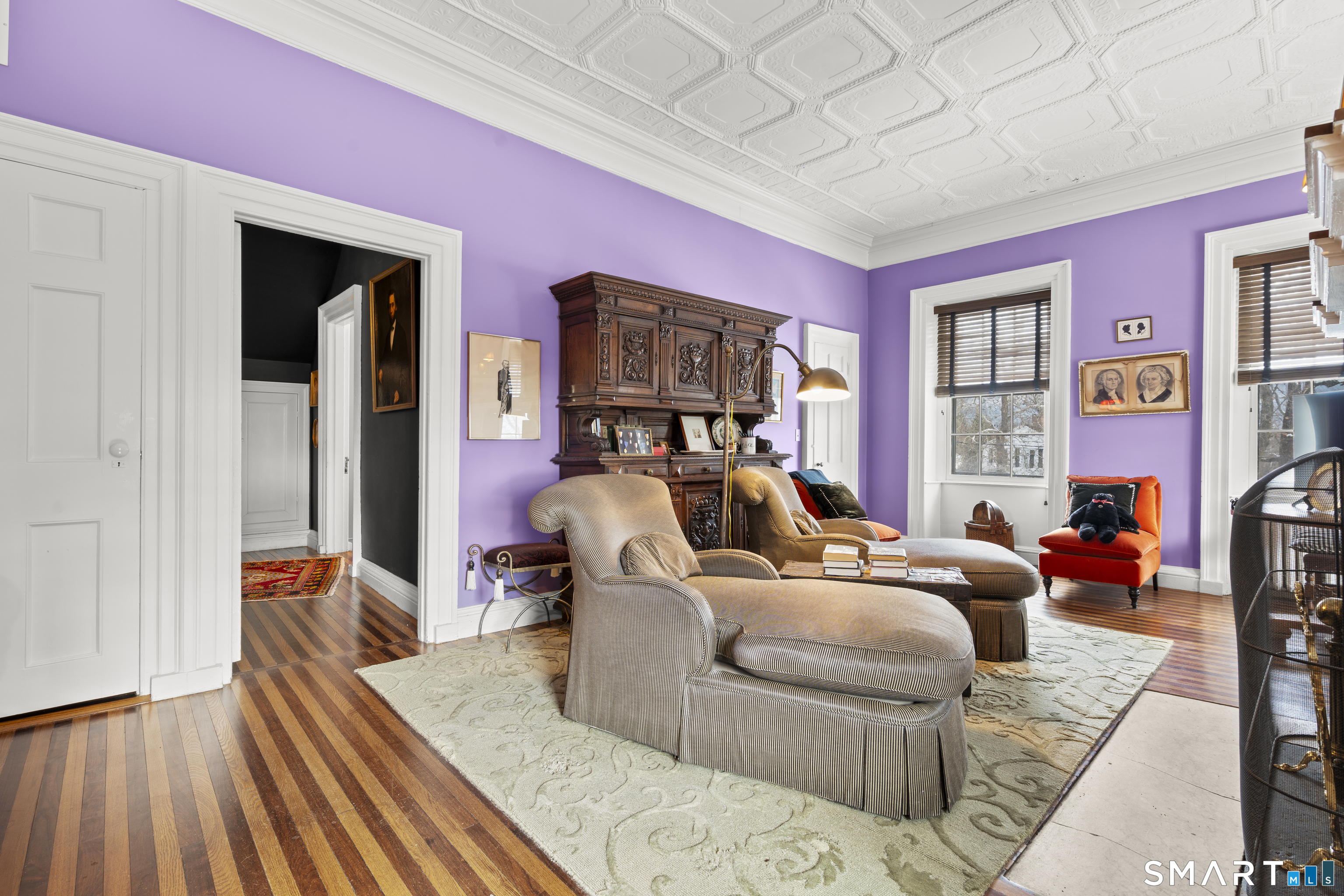 91 North Street Litchfield, CT 06759 - Photo 22 of 40 a living room with furniture and a wooden floor