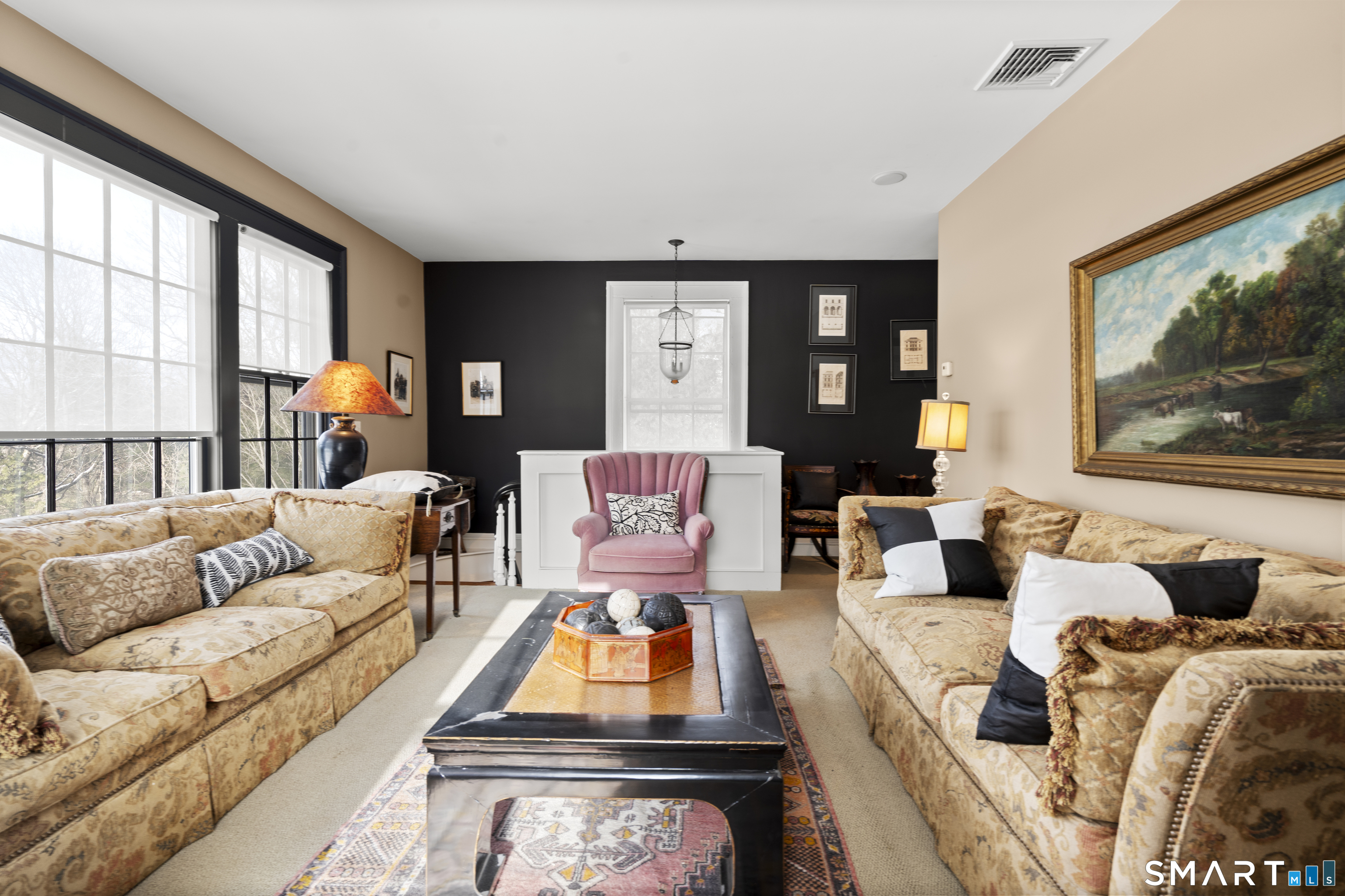 91 North Street Litchfield, CT 06759 - Photo 36 of 40 a living room with furniture or couch and a large window