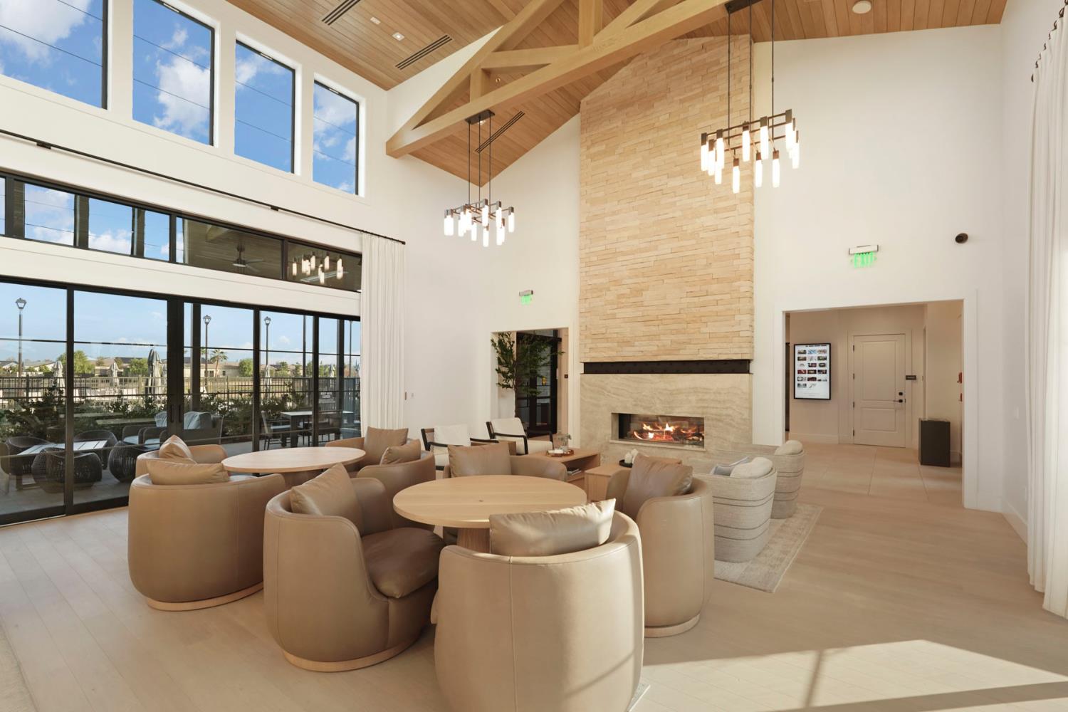 1839 Snowflower Place Tracy, CA 95377 - Photo 34 of 53 a living room with fireplace furniture and a large window