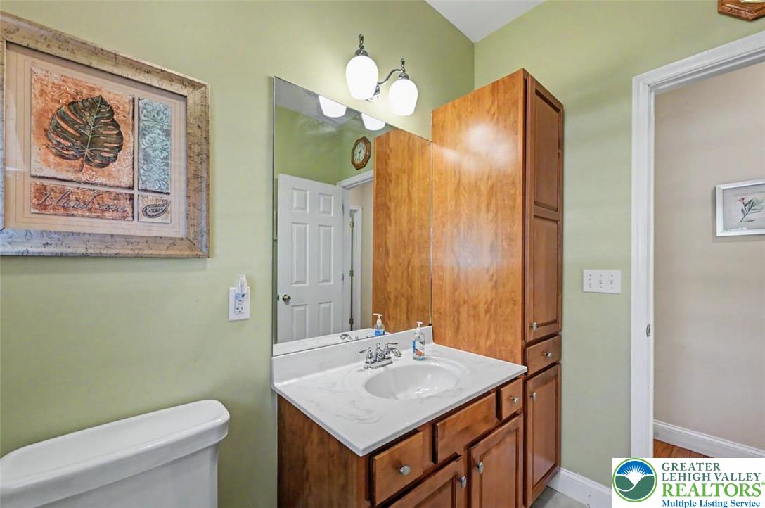 112 Michaels Run Road Stroudsburg, PA 18360 - Photo 30 of 69 The 1st Floor Full Bath has a single vanity with built-in linen cabinet.