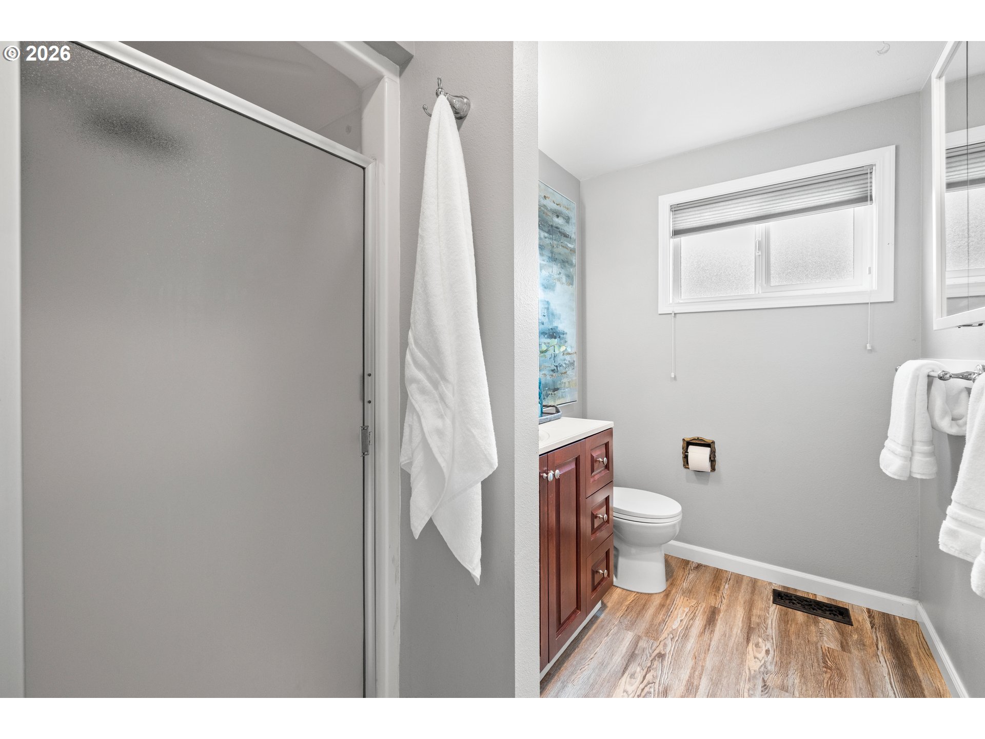 493 South Emerald Loop Cornelius, OR 97113 - Photo 32 of 46 a bathroom with a toilet and a shower