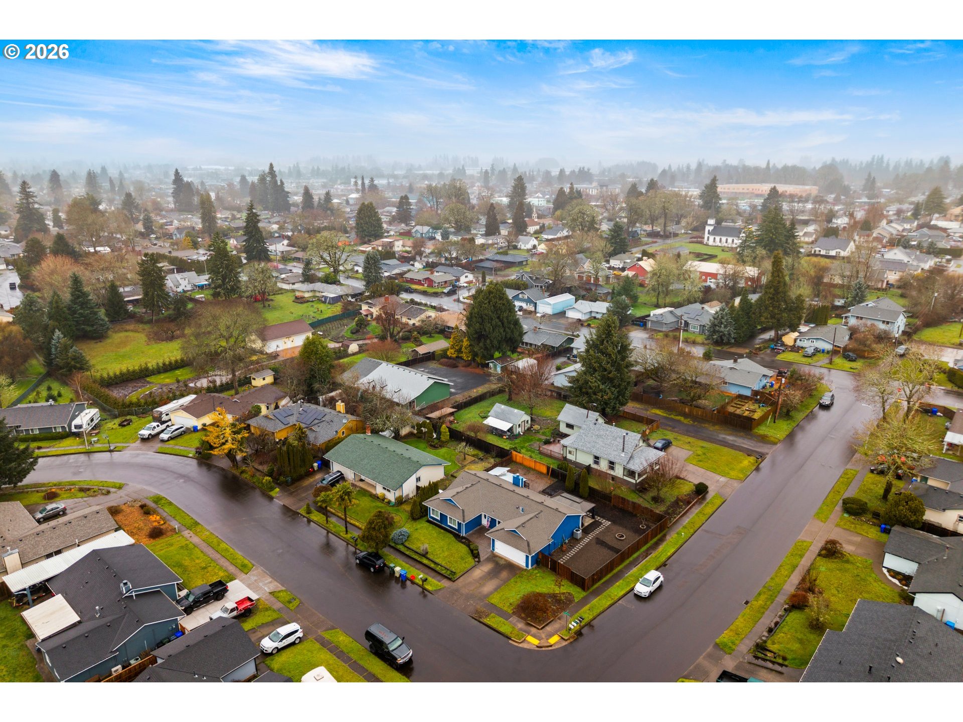 493 South Emerald Loop Cornelius, OR 97113 - Photo 43 of 46 an aerial view of residential houses with city view