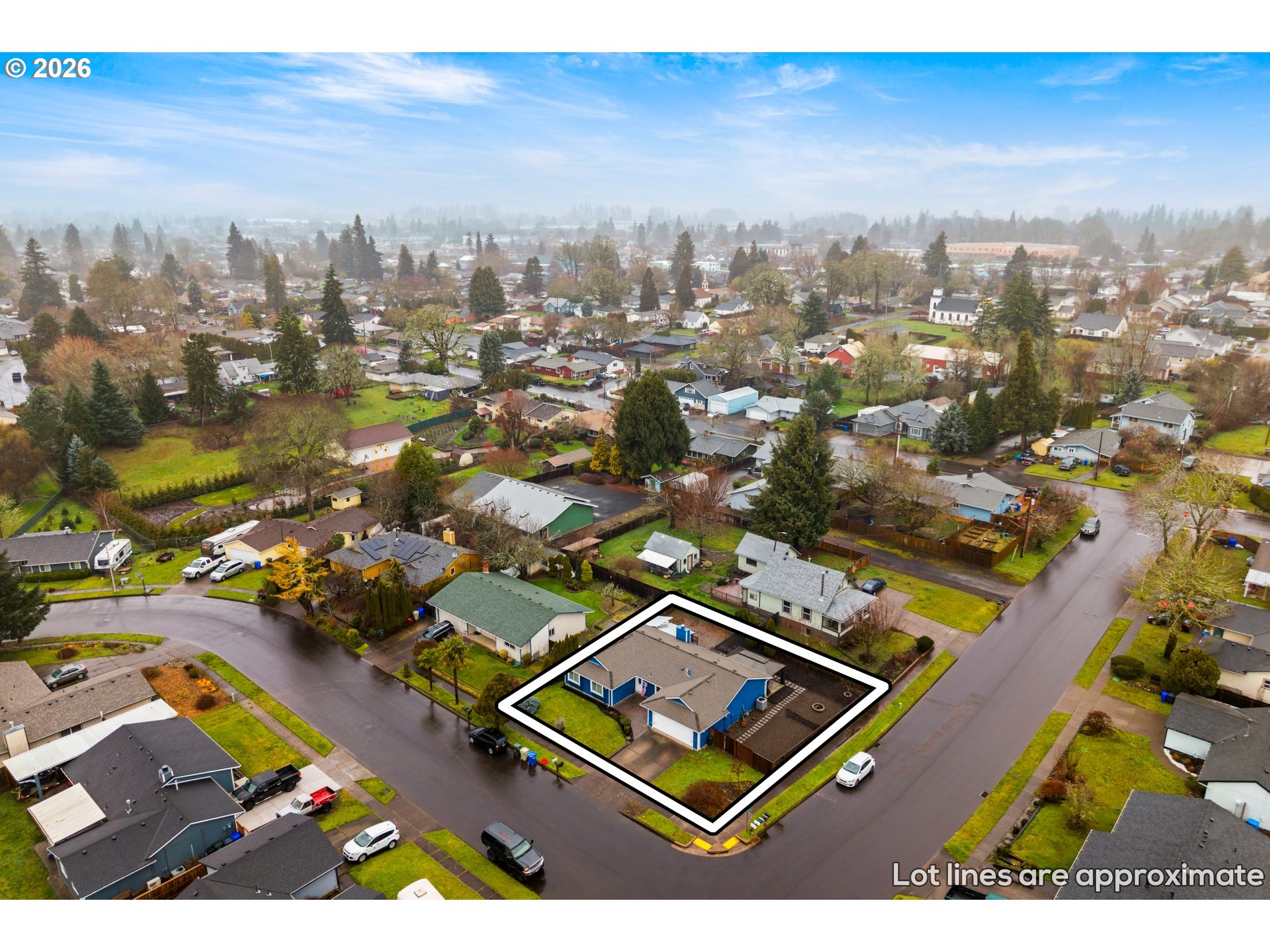 493 South Emerald Loop Cornelius, OR 97113 - Photo 44 of 46 an aerial view of residential houses with city view