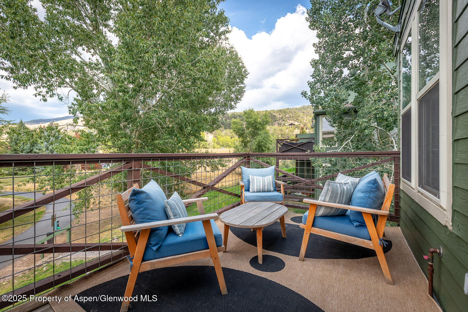 200 Lakeside Court Basalt, CO 81621 - Photo 14 of 23 a balcony with wooden benches