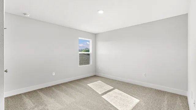 an empty room with a window