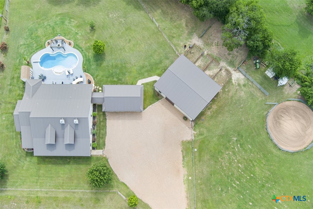 645 West Big Elm Road Troy, TX 76579 - Photo 35 of 39 an aerial view of a house with garden space and a sink
