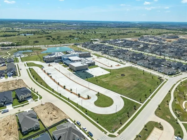 an aerial view of a city