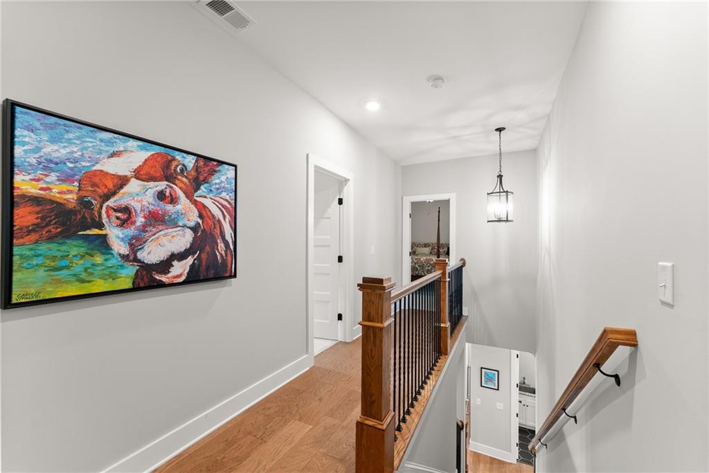 4847 Destitute Way Gainesville, GA 30506 - Photo 39 of 67 a view of a hallway with paintings on the wall