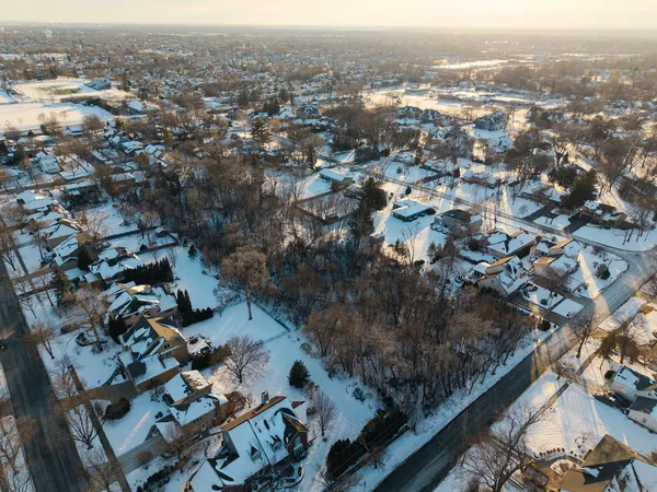 an aerial view of multiple house