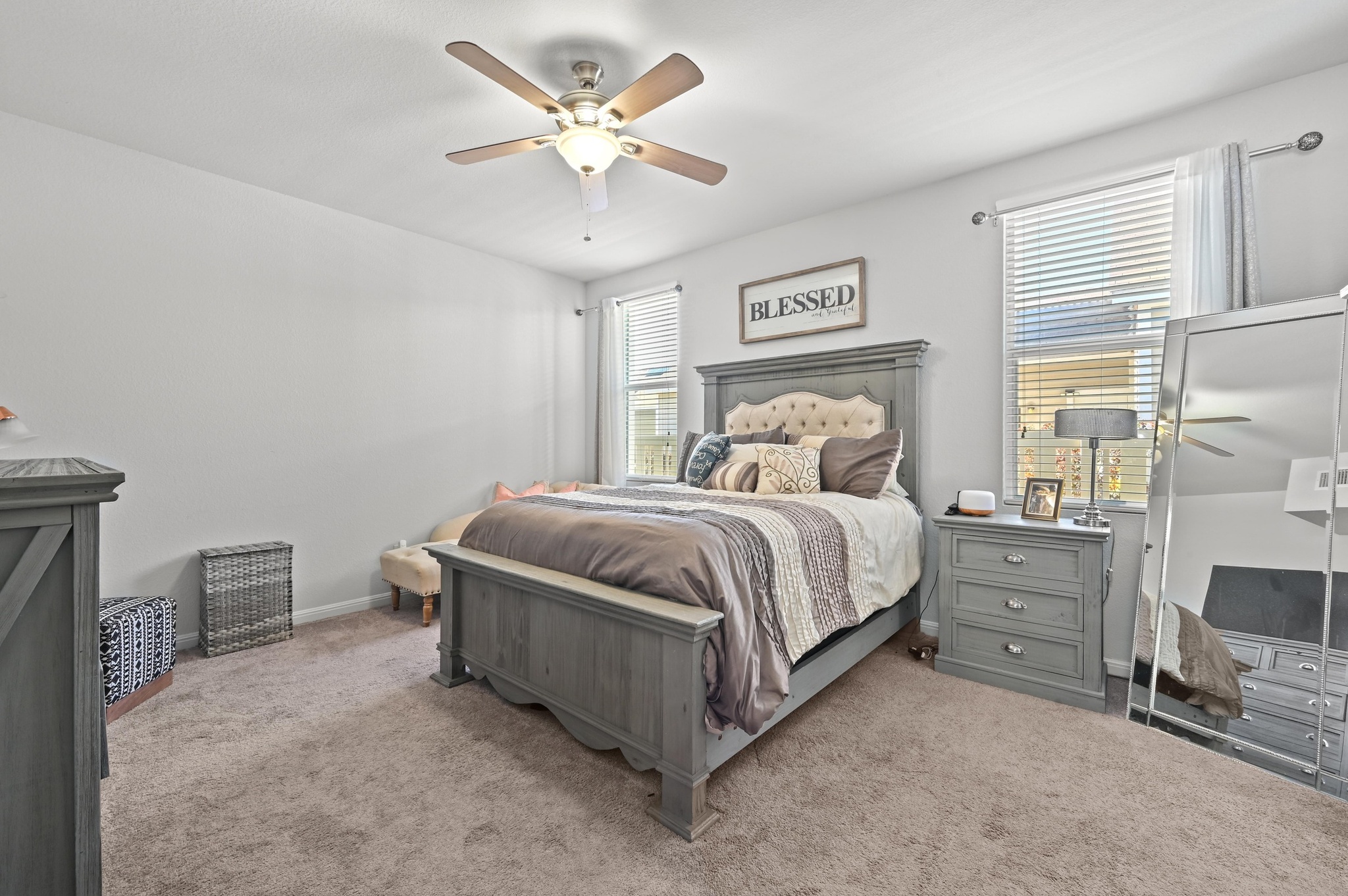 1480 Sanders Kyle, TX 78640 - Photo 27 of 27 Desirable bedroom floor plan with a nice and private primary suite with ample room for your king sized bed and furniture.