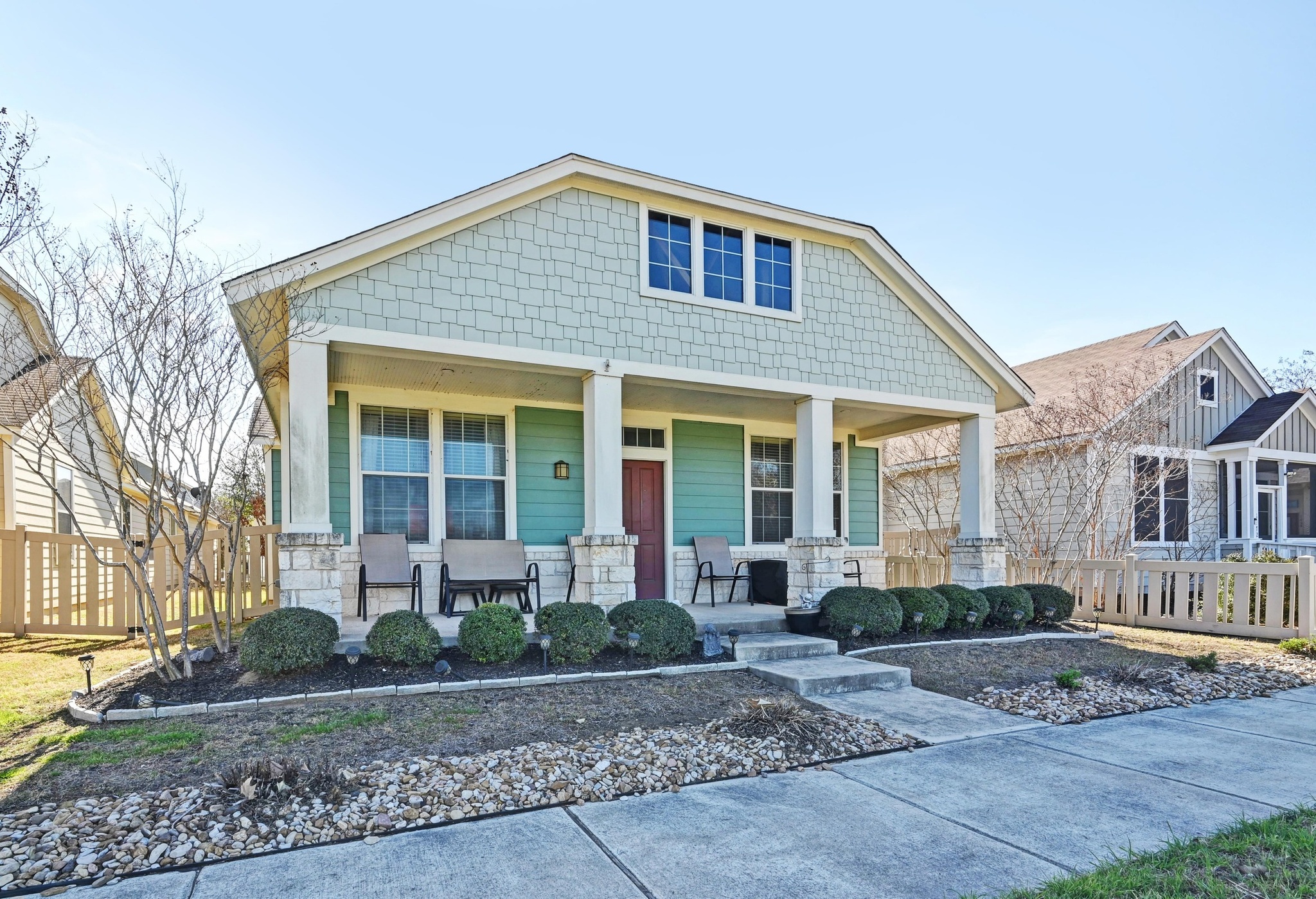 1480 Sanders Kyle, TX 78640 - Photo 6 of 27 A sidewalk from Sanders leads to the front entry of your home, making it nice and private without street noise.