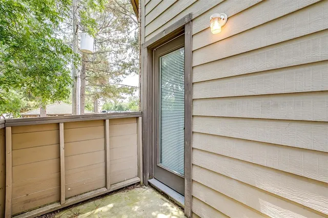 a view of a house with a large window