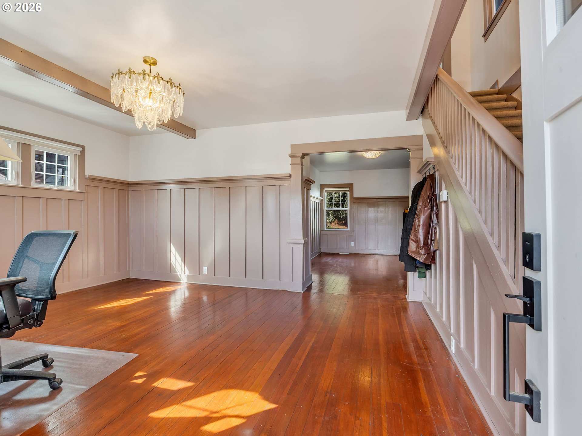 933 8th Street Astoria, OR 97103 - Photo 3 of 31 a view of entryway with wooden floor