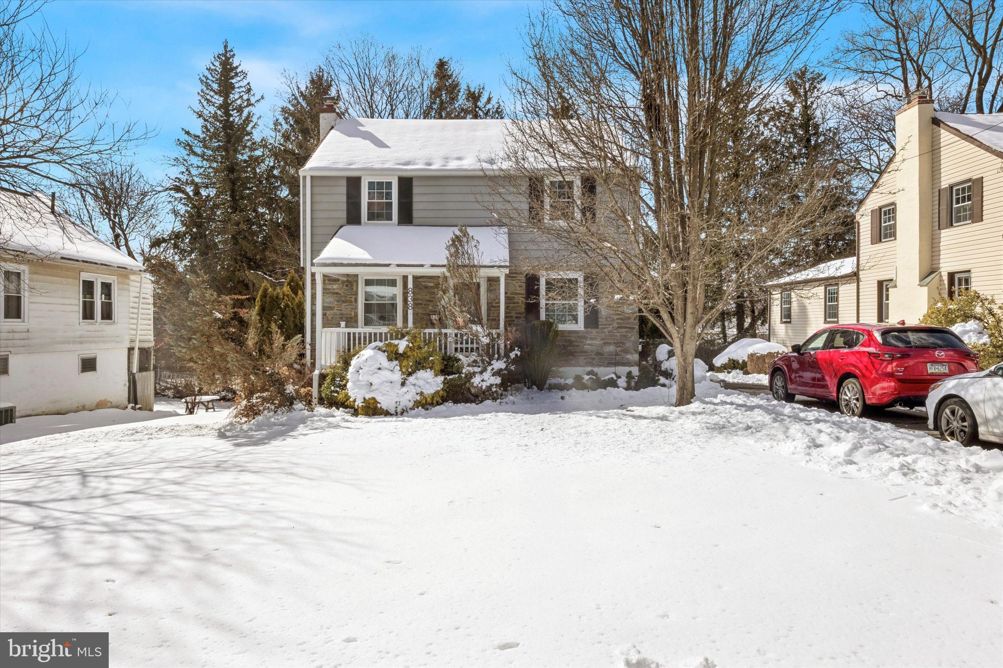 838 West Avenue Springfield, PA 19064 - Photo 1 of 1 a front view of a house with a yard covered in snow