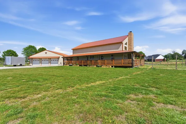a front view of house with yard