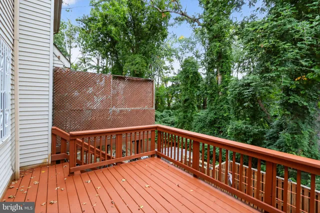 a view of wooden deck