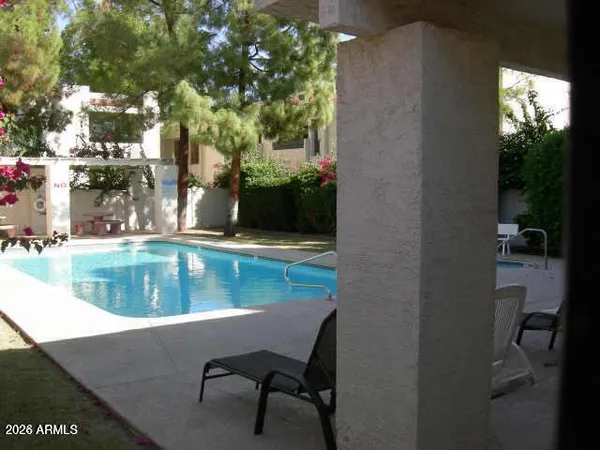 a kitchen with a cabinets and a potted plant