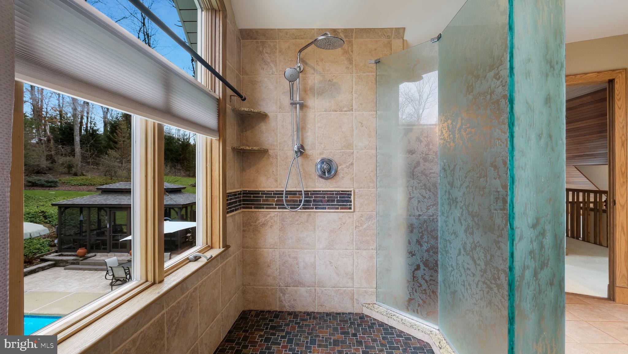 46 Valley Road New Hope, PA 18938 - Photo 30 of 56 a bathroom with a glass door shower