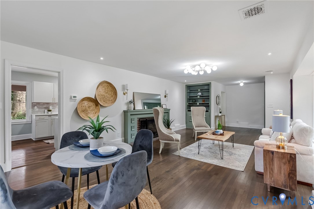 1136 Overbrook Road Petersburg, VA 23805 - Photo 11 of 51 Open-concept living space with dark wood-finish fl