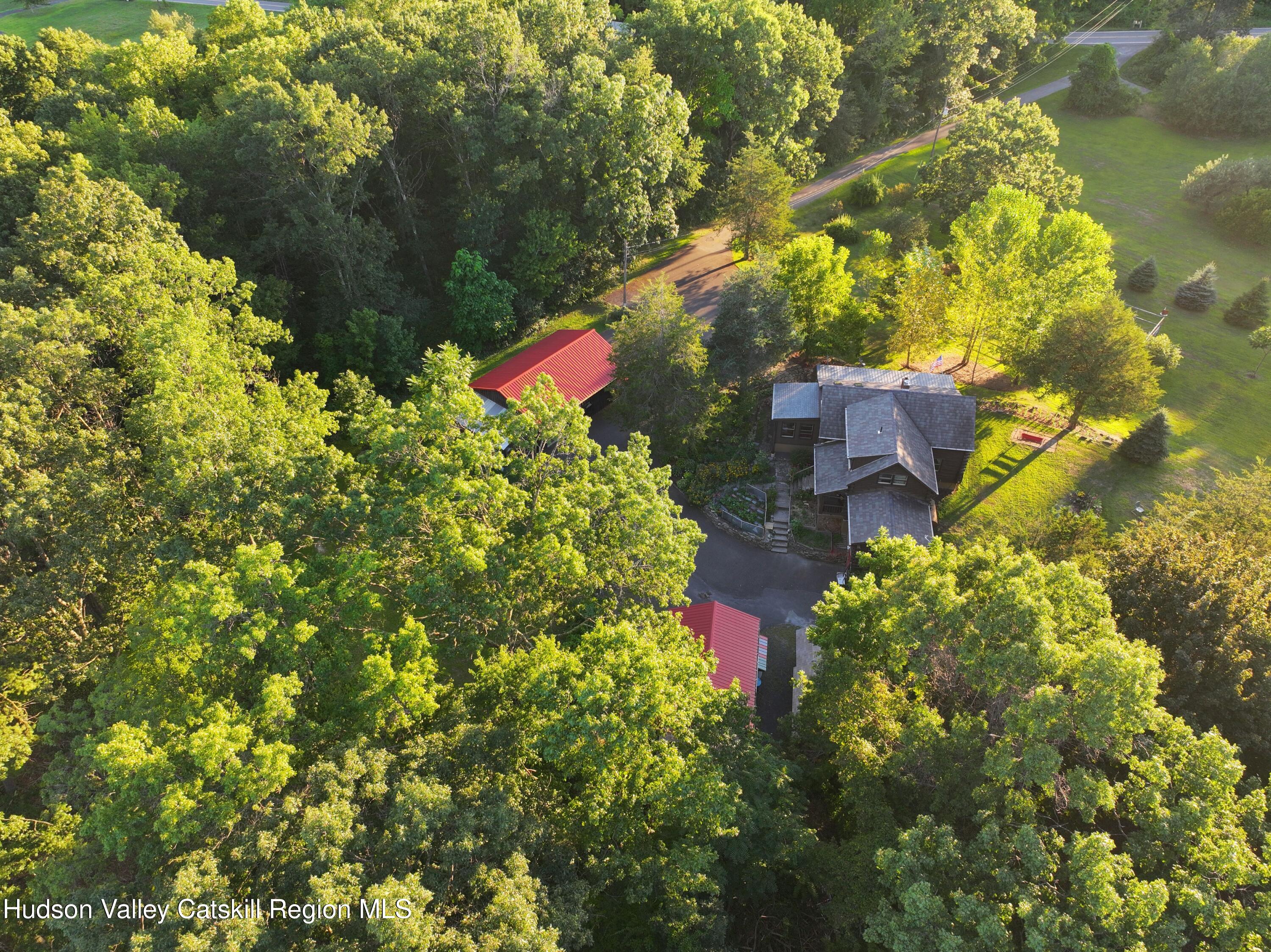 634 Old Plank Road Coxsackie, NY 12042 - Photo 38 of 49 an aerial view of a house with a yard