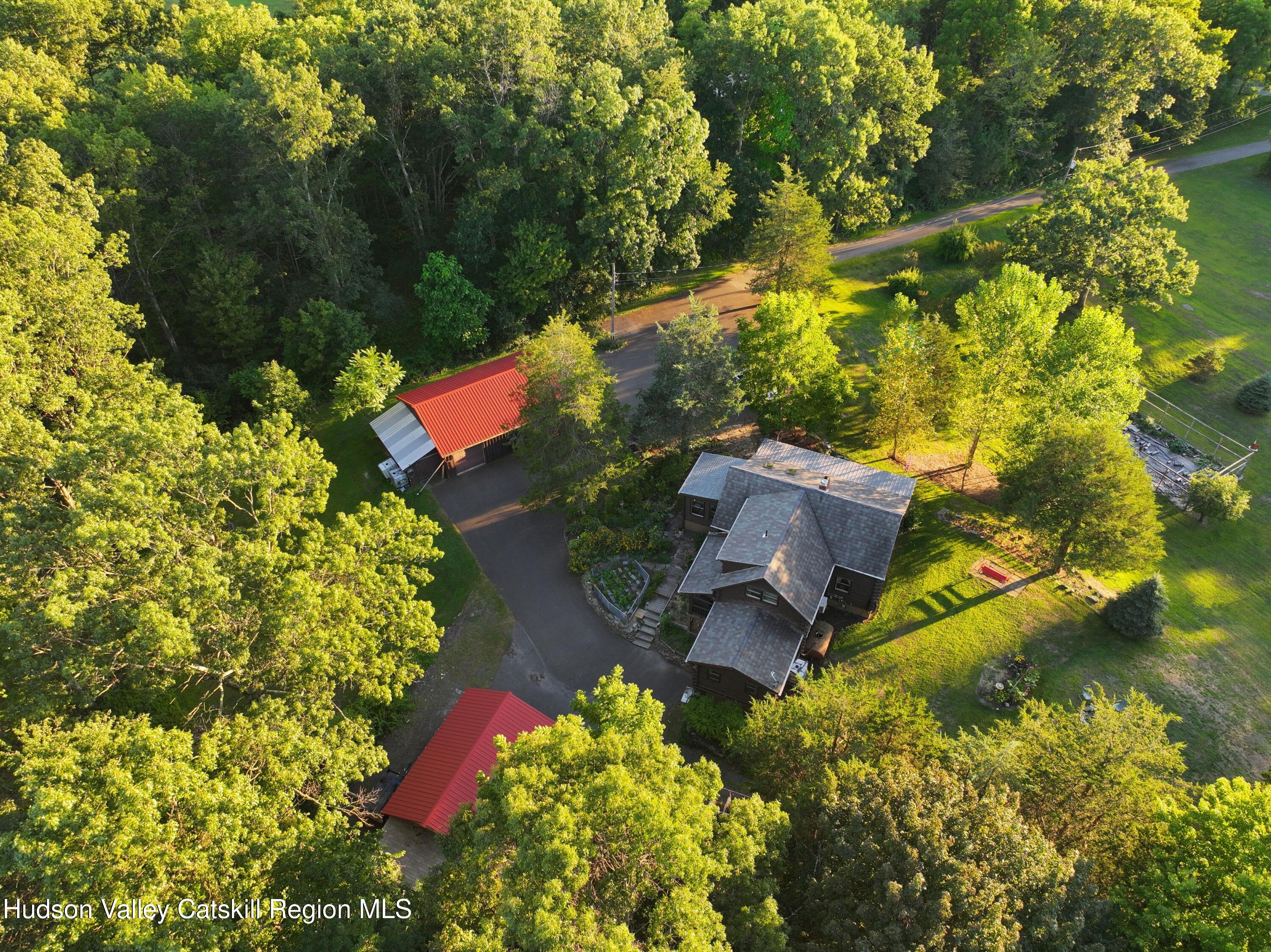 634 Old Plank Road Coxsackie, NY 12042 - Photo 7 of 49 an aerial view of a house with a yard