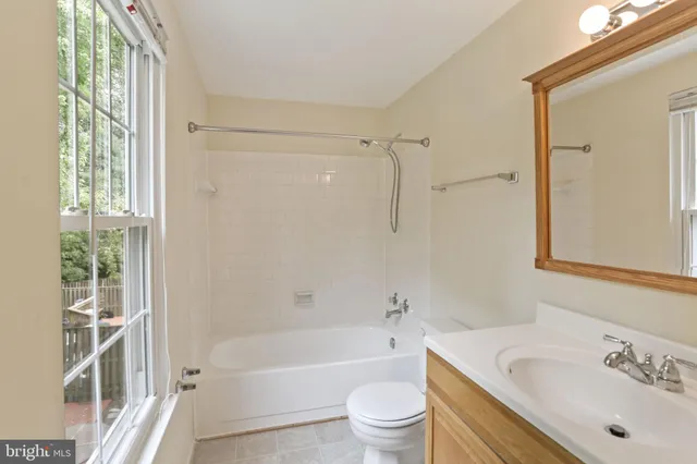 a bathroom with a sink mirror toilet and bathtub
