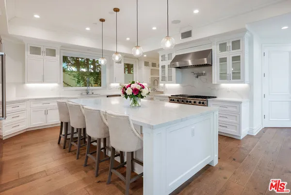 a view of a patio with couches table and chairs with plants and trees