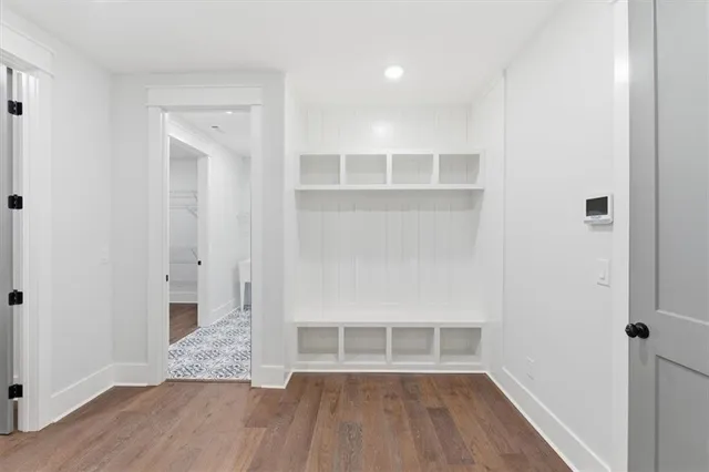 a view of wooden floor in a room